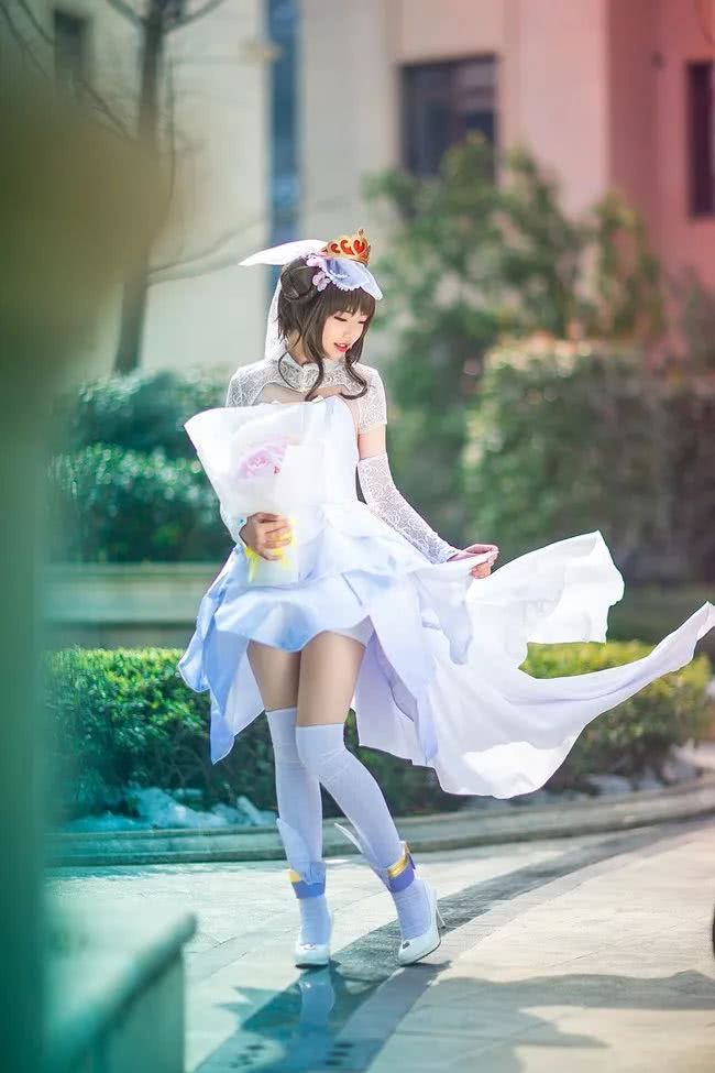 王者荣耀小乔cosplay 美美的你像个代嫁的小公主 好喜欢
