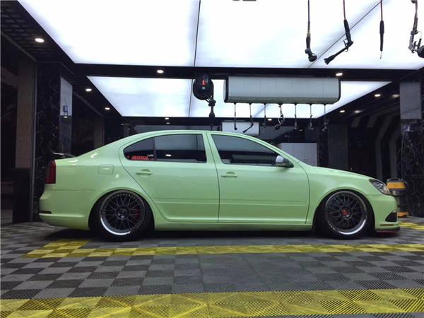 斯柯达明锐改装气动避震 低趴