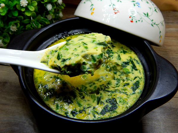 早上给孩子做个营养的早餐菠菜蒸鸡蛋,一道非常好吃又营养的早餐