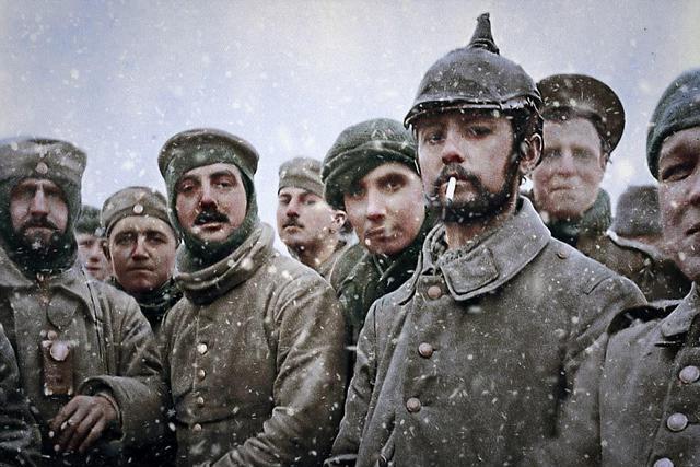 第一次世界大战中1914年著名的圣诞节休战留下珍贵的历史影像