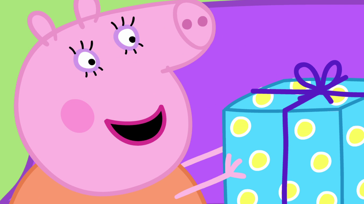 猪妈妈拿出了给猪爸爸的生日礼物是什么呢