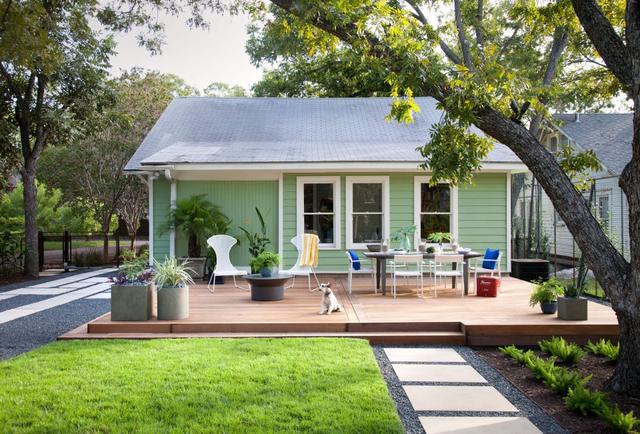 庭院设计有晾衣区和玻璃花房的接地气的别墅洋房花园也能很美