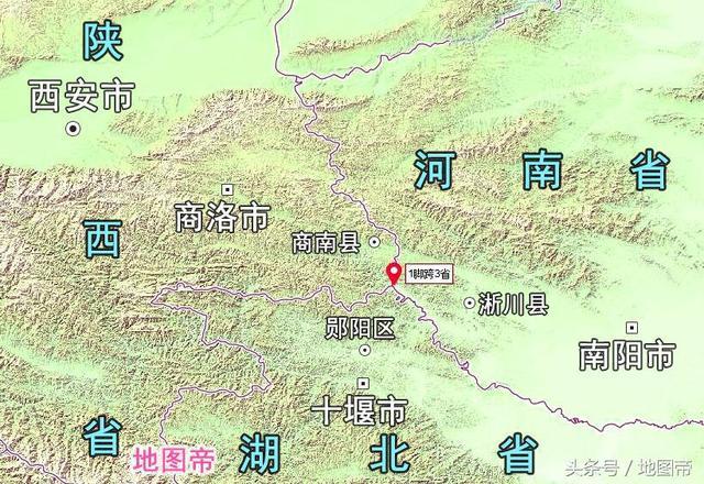 陕西湖北河南三省交界瓜分同一条街