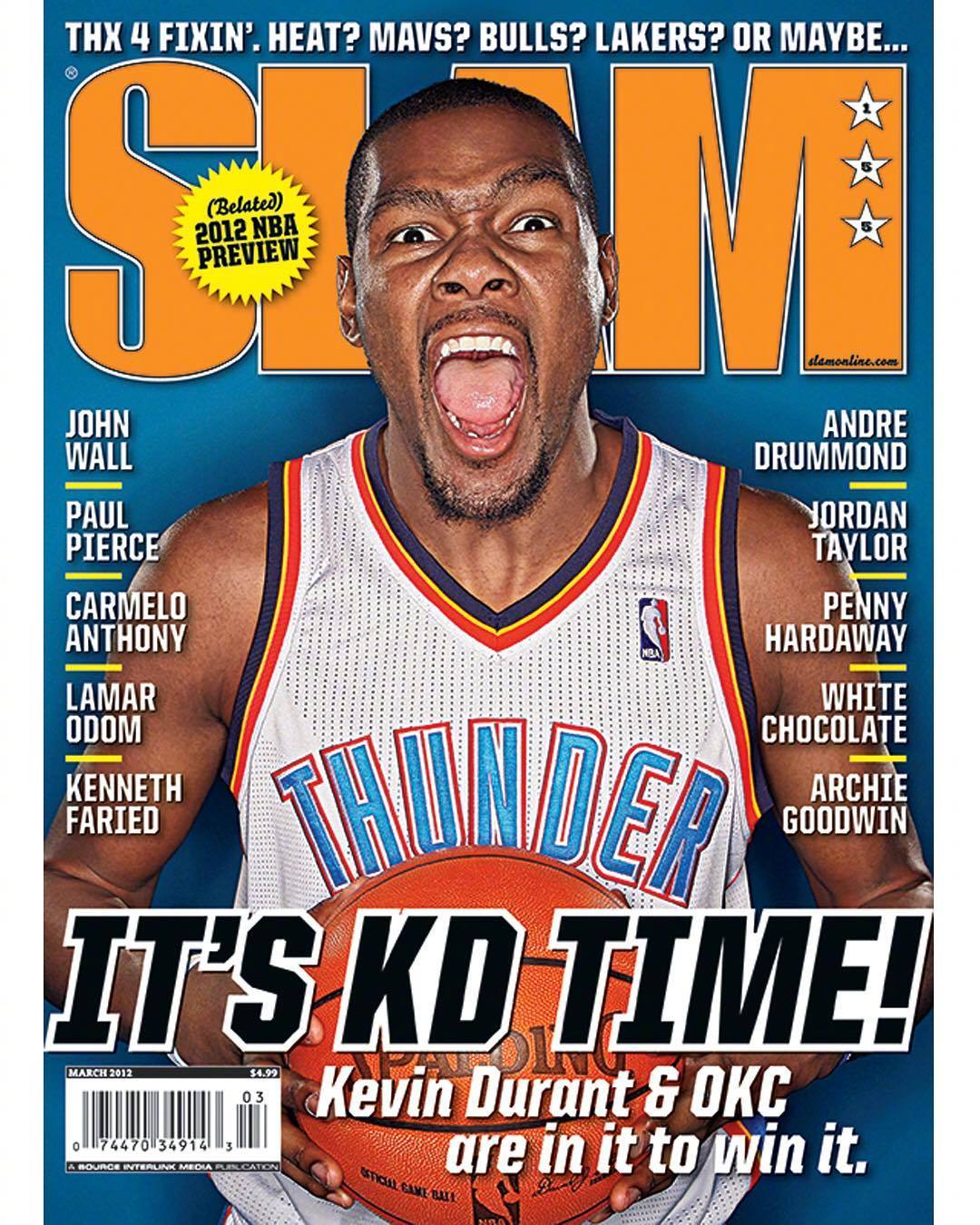 那些杜兰特作为封面人物的《slam》杂志封面合集