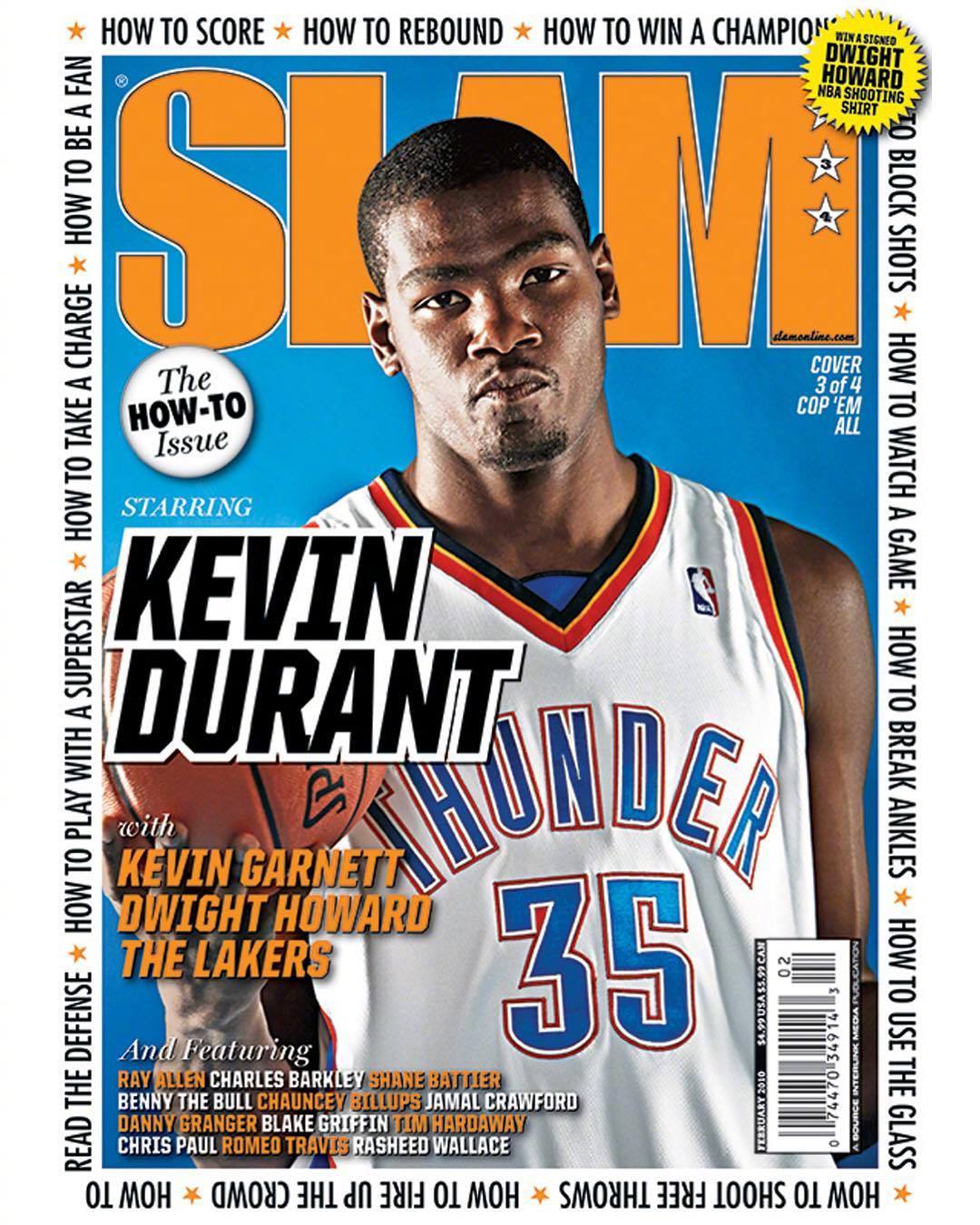 那些杜兰特作为封面人物的《slam》杂志封面合集