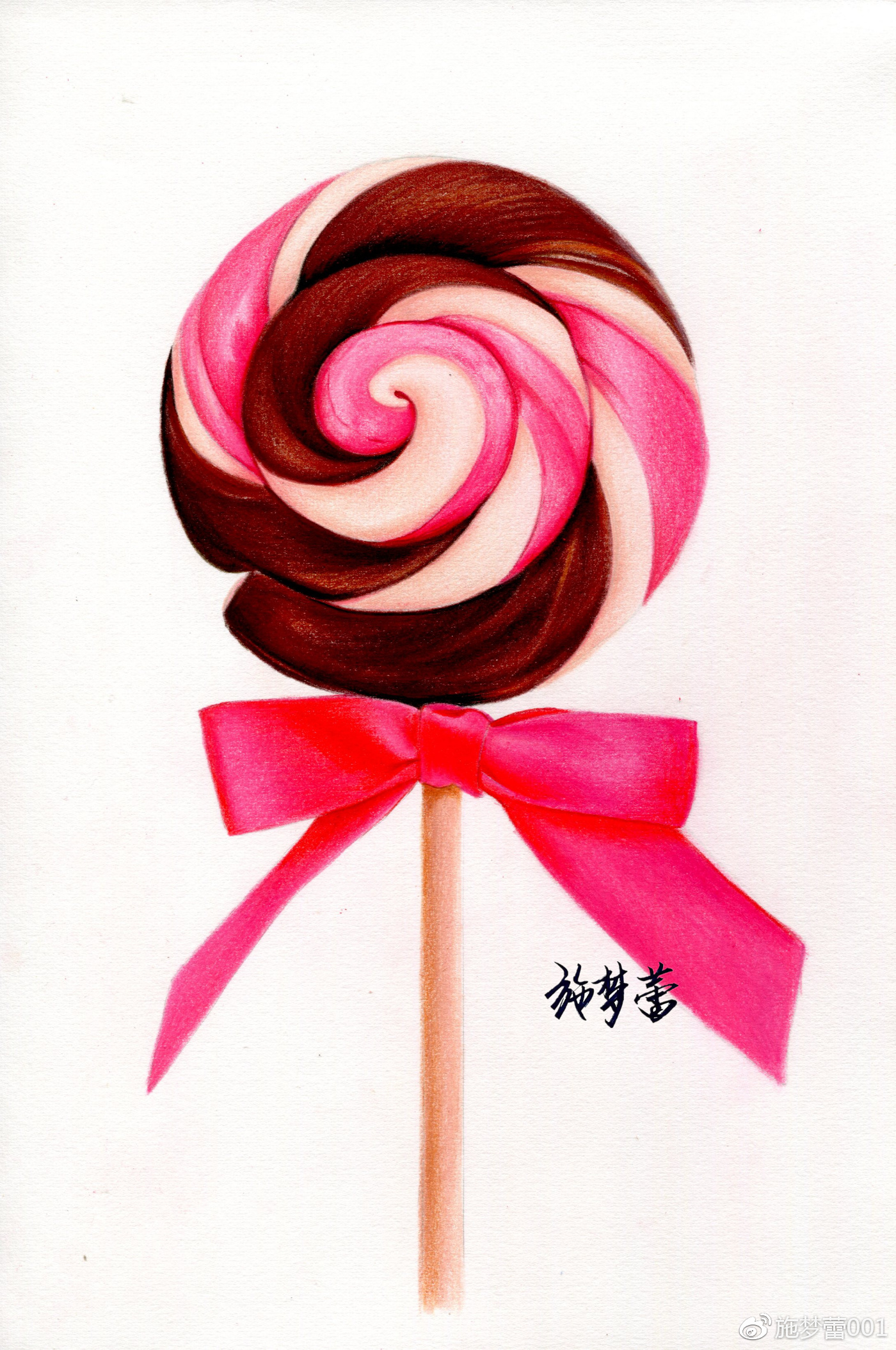 (干货)色铅笔绘质感——美食(棒棒糖)