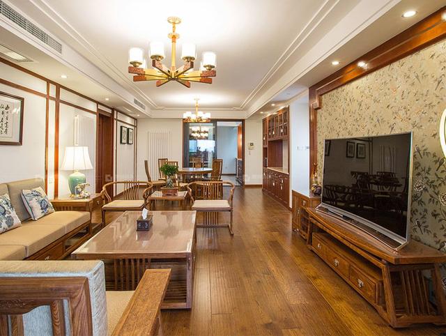 180平米新中式装修通风中,全包花费了32.5万,大家看看什么水平|全包|