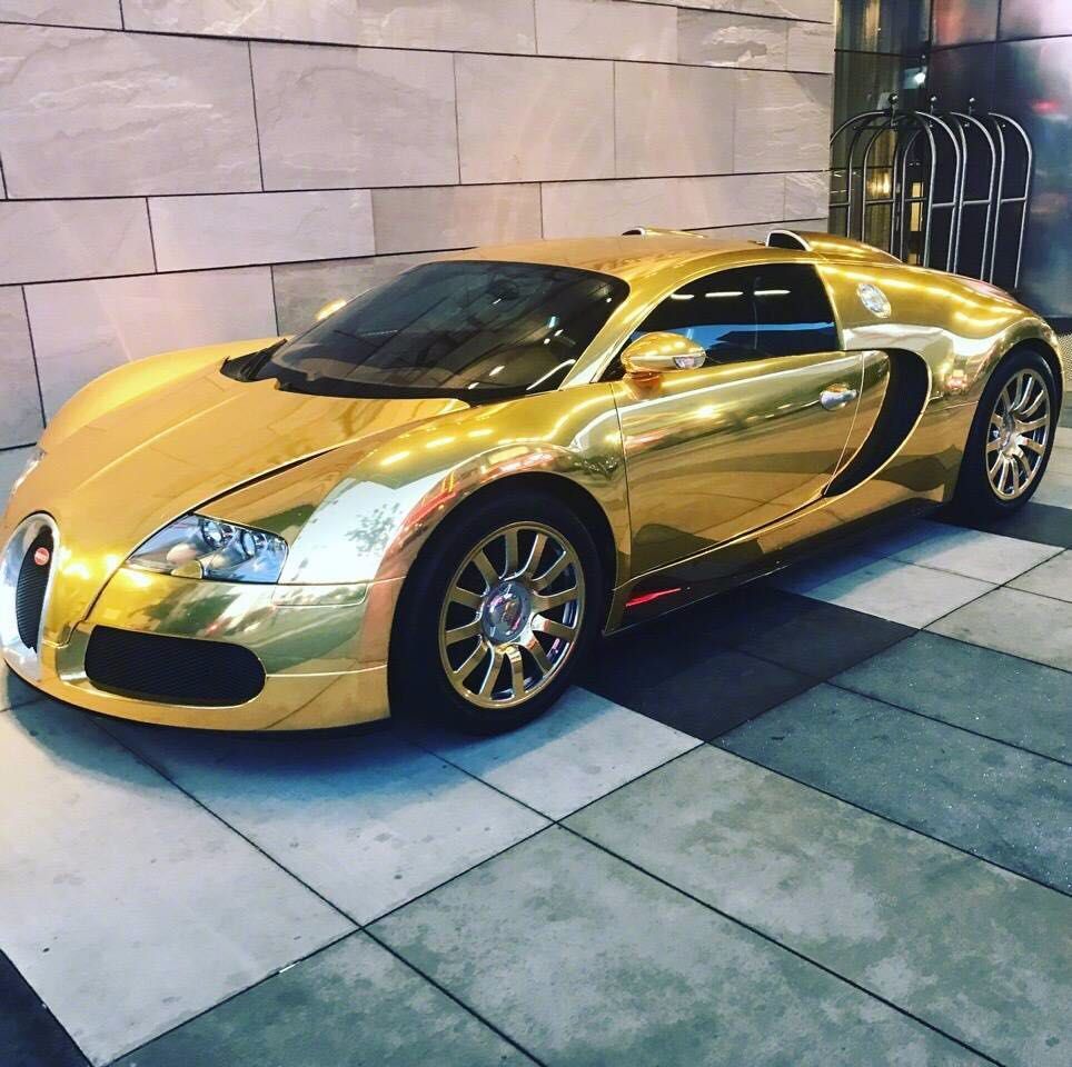 全球首辆22k镀金布加迪,这一身金箔,比一台五菱还贵