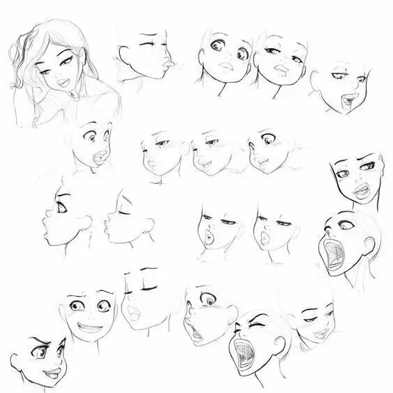 一组漫画人物表情素材,收干货了!