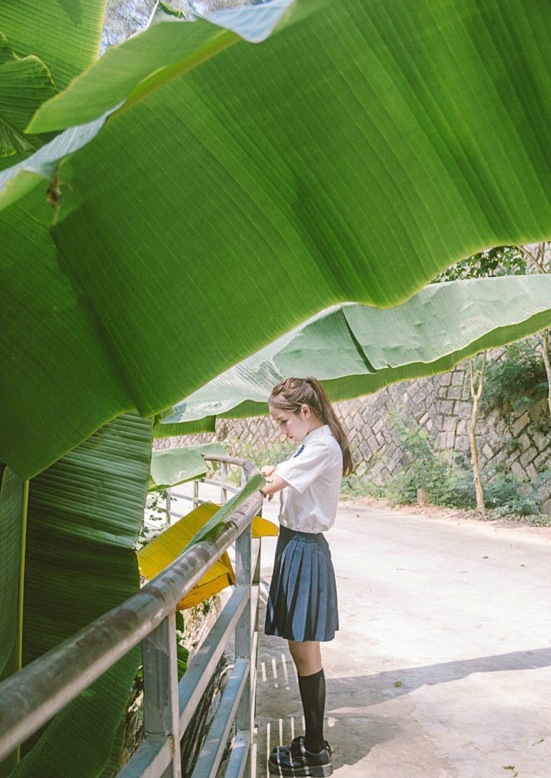 校服美女马尾清纯养眼迷人写真集微相册微博摄影