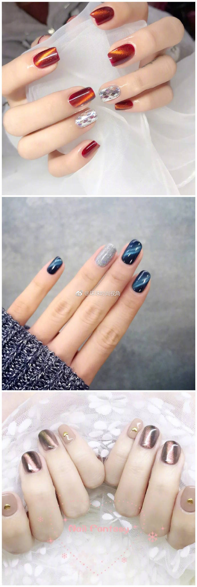 27款猫眼跳色美甲,真的好看到爆,每款都好适合夏天