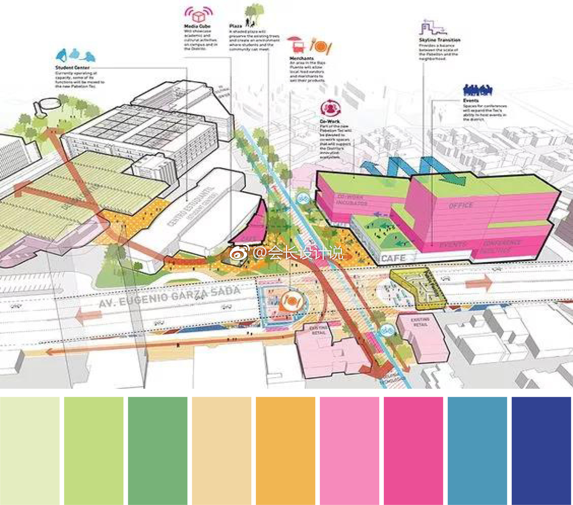 一组sasaki分析图配色色卡推荐