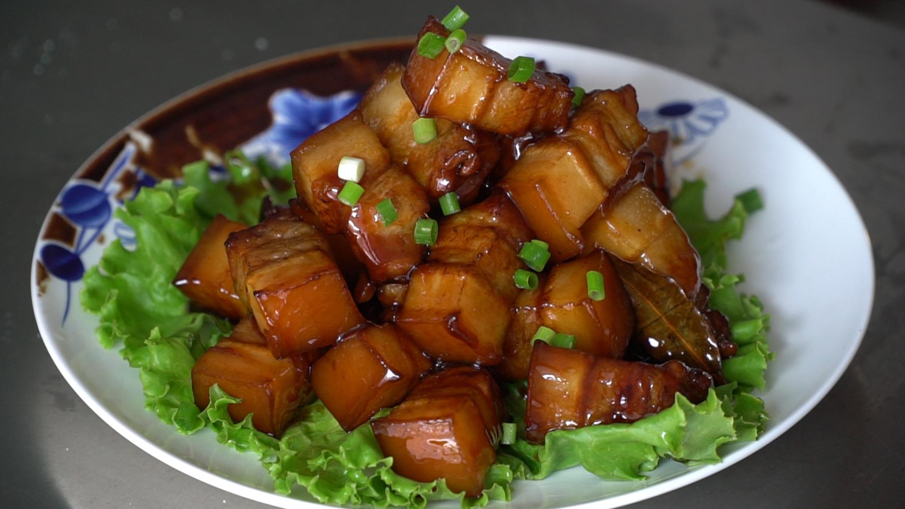 厨师长教你红烧肉做法, 肥而不腻口感好, 一次做一盆不够吃