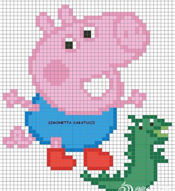 让小猪佩奇跳到宝宝毛衣上宝宝毛衣图案之小猪佩奇