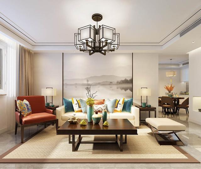 设计理念:新中式风格为主题,以简洁明快的线条为主调,让业主更好的