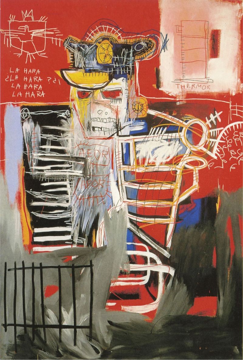 尽管这张作品中的警察更接近盖世太保的形象,却是 basquiat 眼中真实