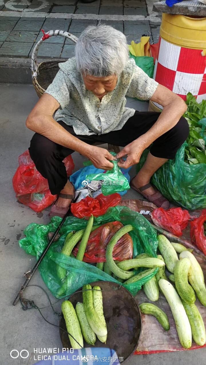 六安浏园菜市场85岁老太太卖菜