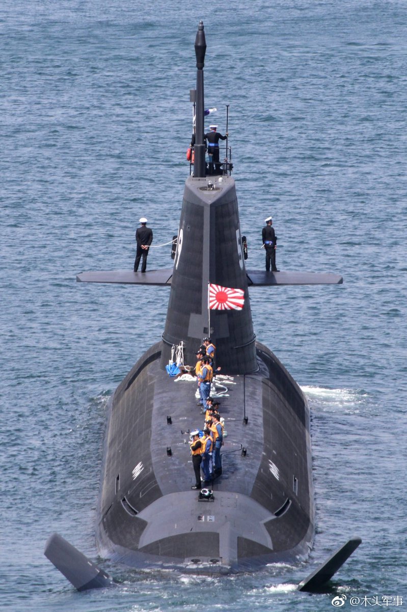 2018年4月4日,横须贺,日本海上自卫队苍龙级潜艇"青龙"号(ss - 509)