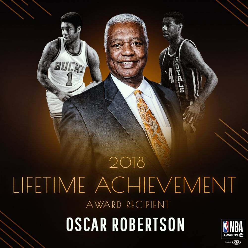 6月16日 据记者marc j spears的消息,名人堂球员奥斯卡-罗伯特森将被