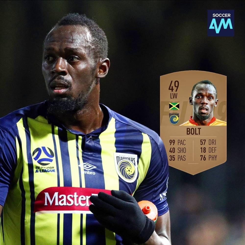 博尔特fifa19球星卡曝光:速度爆表99,总评只有49分