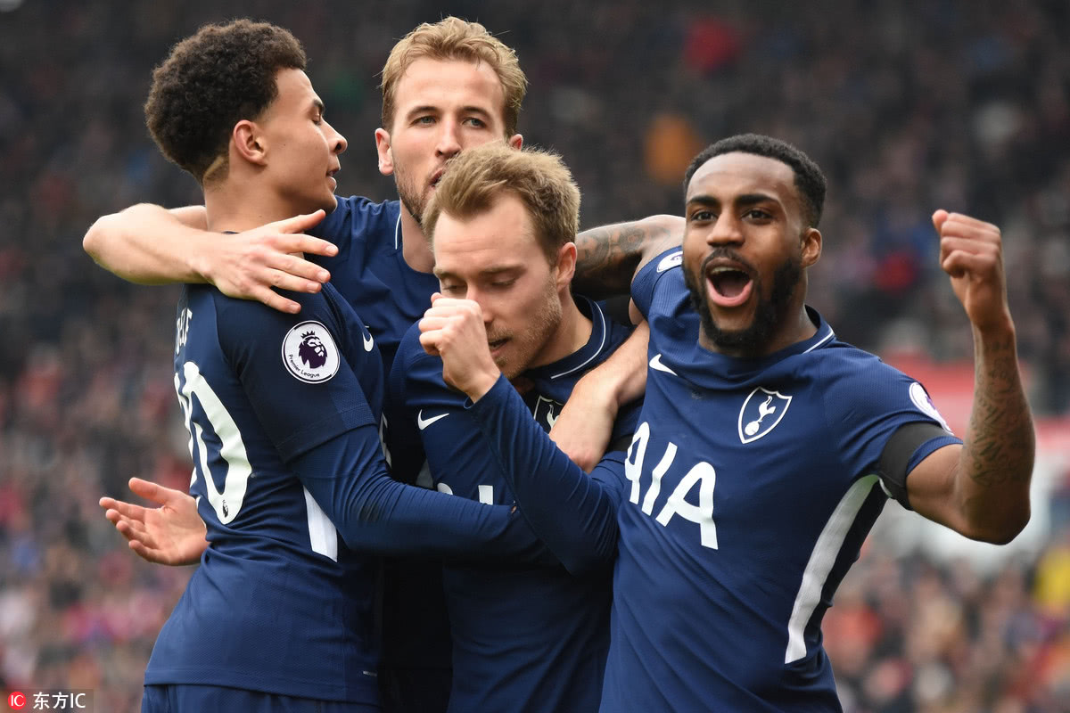 埃里克森梅开二度 热刺客场2-1斯托克城喜迎6连胜