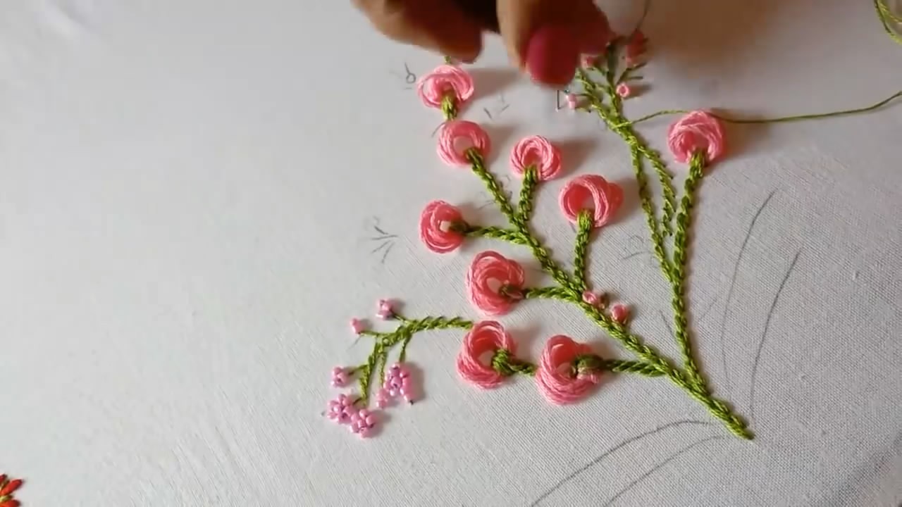 手把手教你如何刺绣漂亮的环扣花图案非常有创意