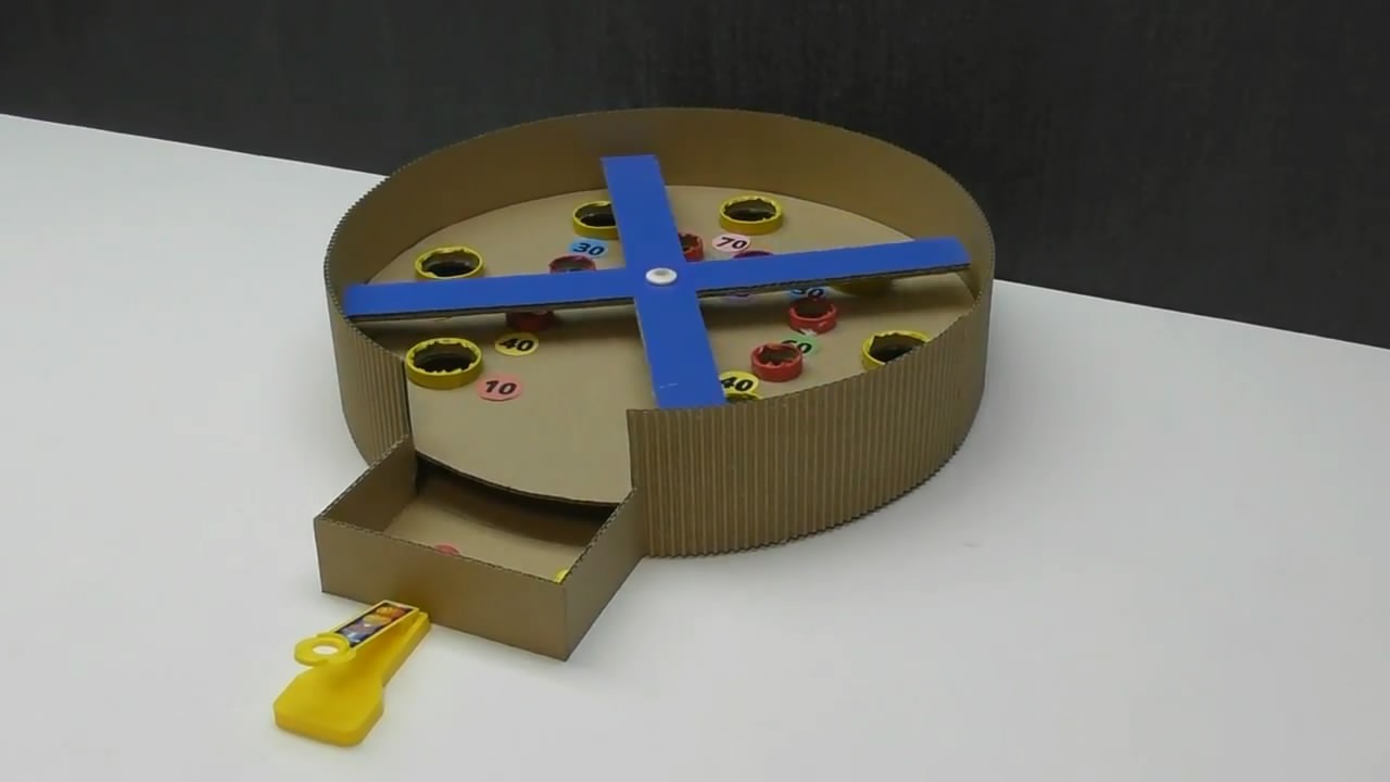 diy纸板教学教你如何制作纸板进球游戏机图解