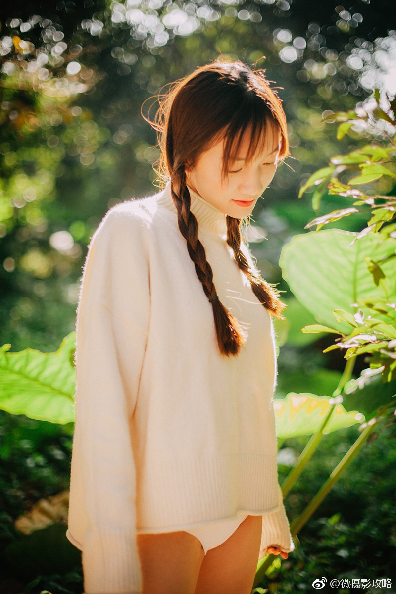 双马尾辫森系女孩阳光唯美意境写真集