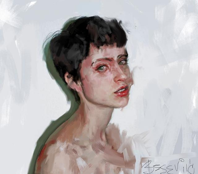 法国艺术家人物肖像油画作品