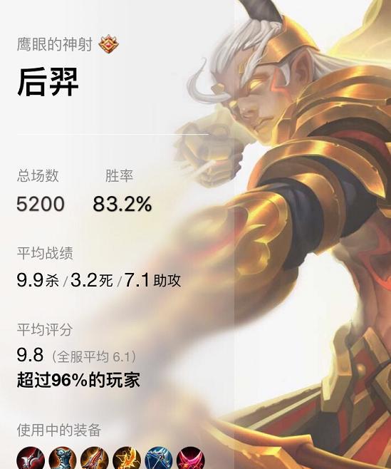 王者荣耀国服最强后羿-听见