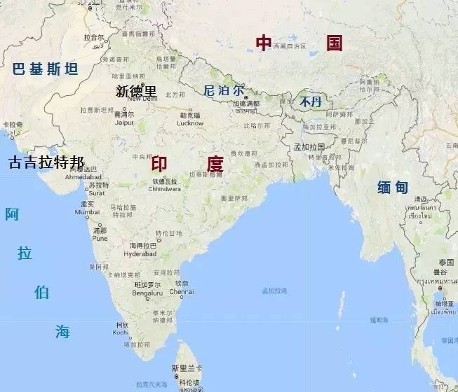 古吉拉特邦位于印度最西部.