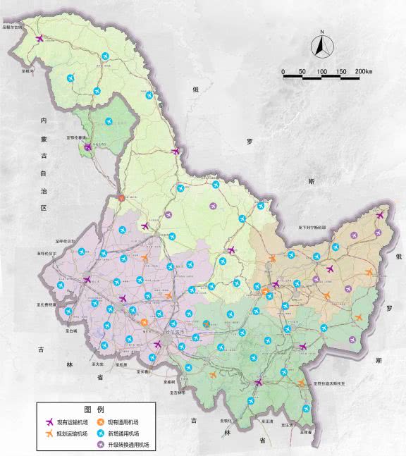 黑龙江省通用机场建设时序图 为家乡喝彩 齐齐哈尔地区的交通 将越来