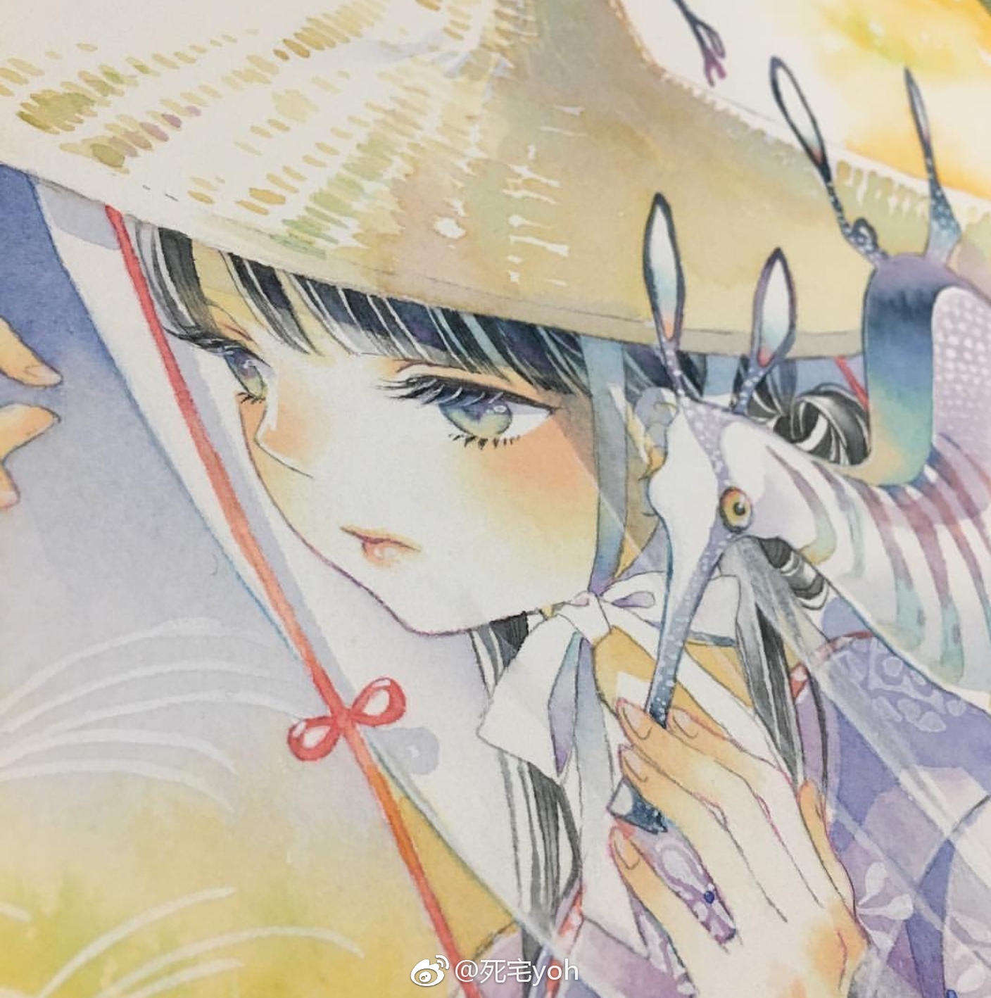 水彩画师友风子的作品总给人一种淡淡的治愈感