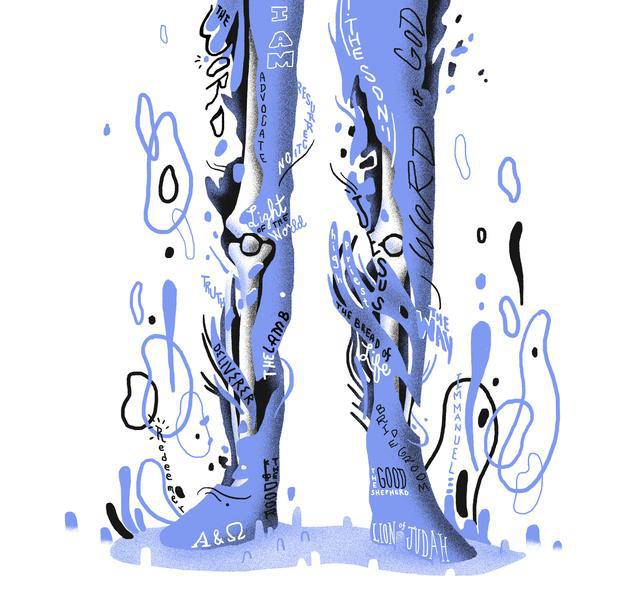 有意境的蓝黑色插画