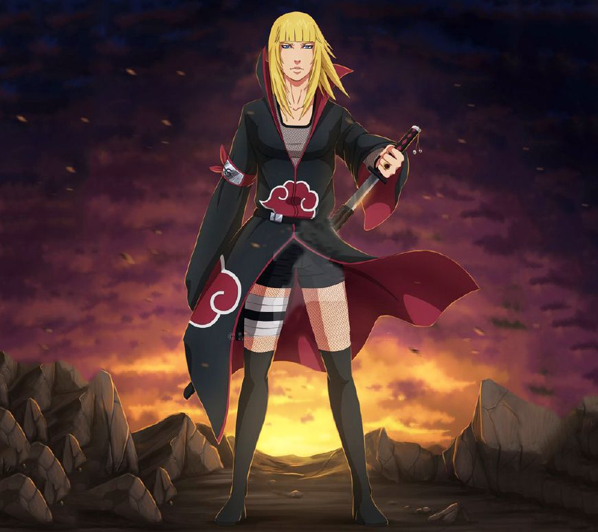 火影忍者当女生们换上晓组织造型后雏田美如画小樱最帅气