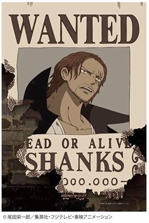 虽然上面香克斯的悬赏令并不全,但隐约能看到他的全名是shanks(香克斯