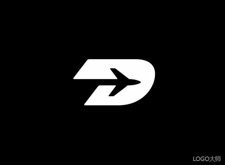 一组以飞机为元素的灵感logo设计欣赏