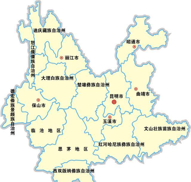 昆明区县划分图片