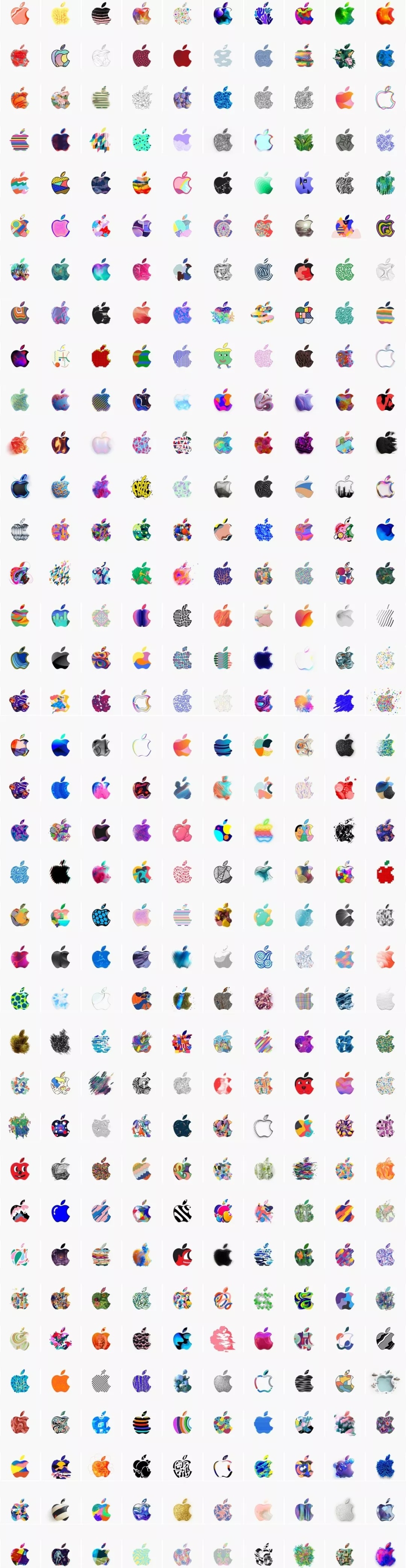 别刷了,一共 370 个苹果 logo 全在这儿了 