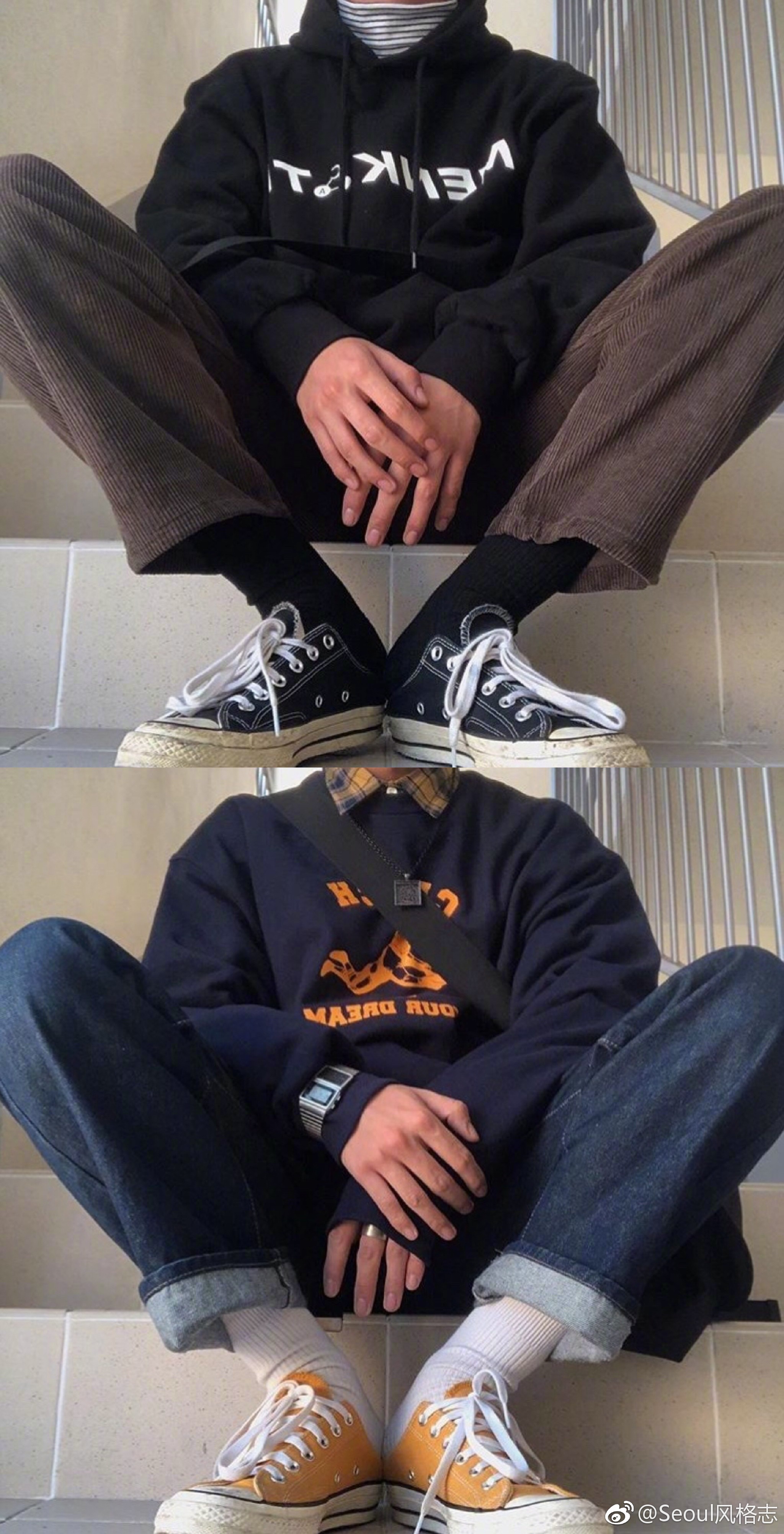 卫衣帆布鞋男生的日常穿搭看来是个匡威控吧