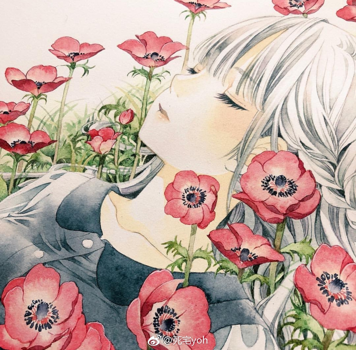 水彩画师友风子的作品总给人一种淡淡的治愈感