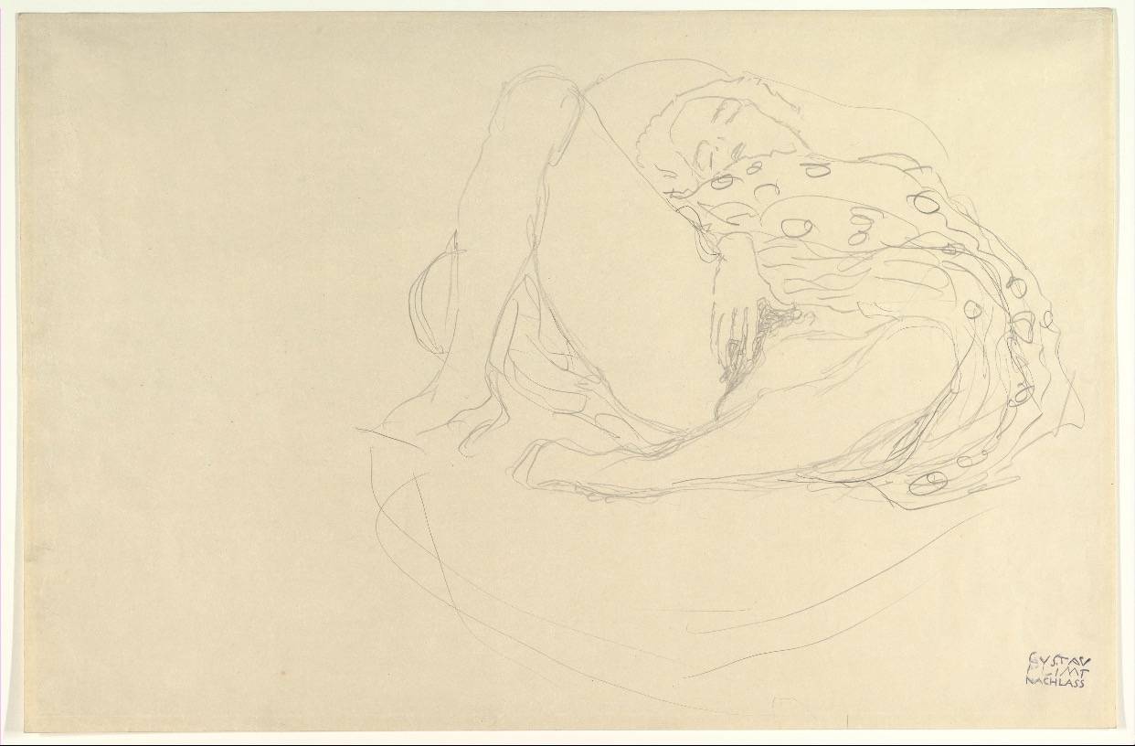 看了克里姆特的素描他与席勒的师徒关系就显而易见了