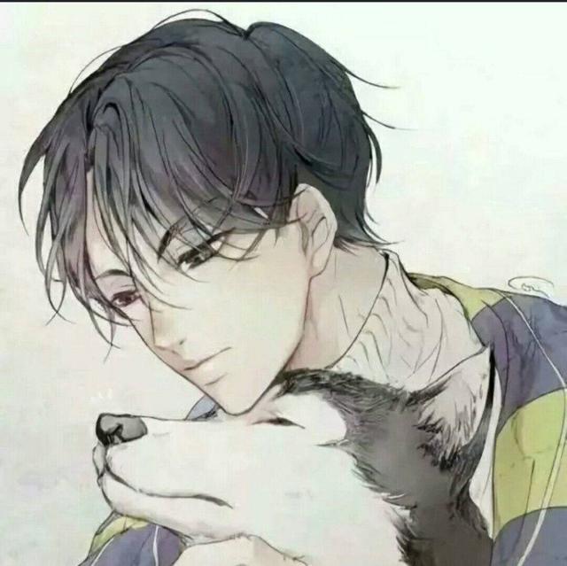 动漫男生头像丨与宠物来一次合影