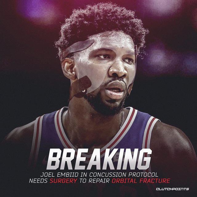 有毒!东部两强伤大将:恩比德常规赛报销,顶薪小前被抬出场!