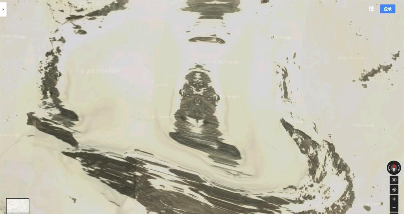 超诡异! 西藏卫星地图放大后, 竟然有一尊巨大