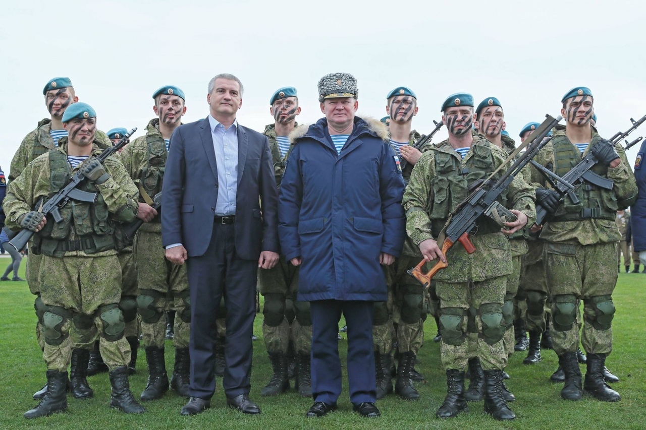 俄军驻克里米亚的独立空降突击营.