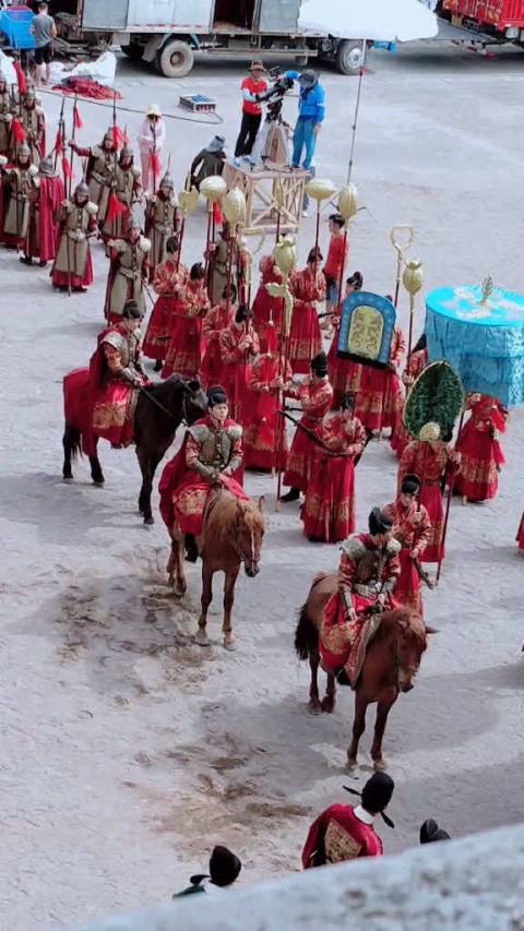 电视剧江山纪拍摄现场!
