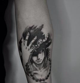 火拳艾斯精品纹身,守护弟弟的火神温馨来袭