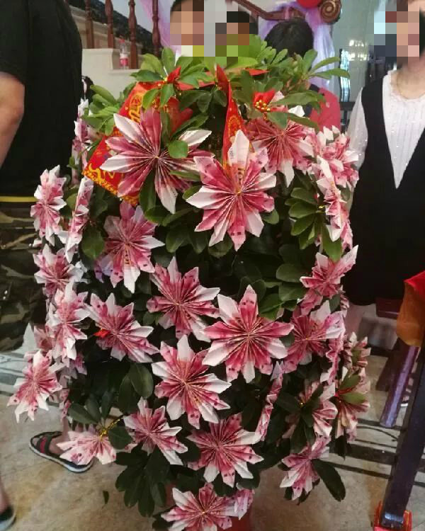 "豪气婚礼"娘家妈送巨额现金摇钱树