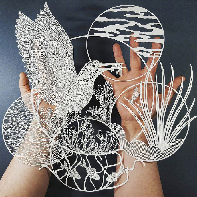 纸雕作品 | 来自于Pippa Dyrlaga_新浪新闻